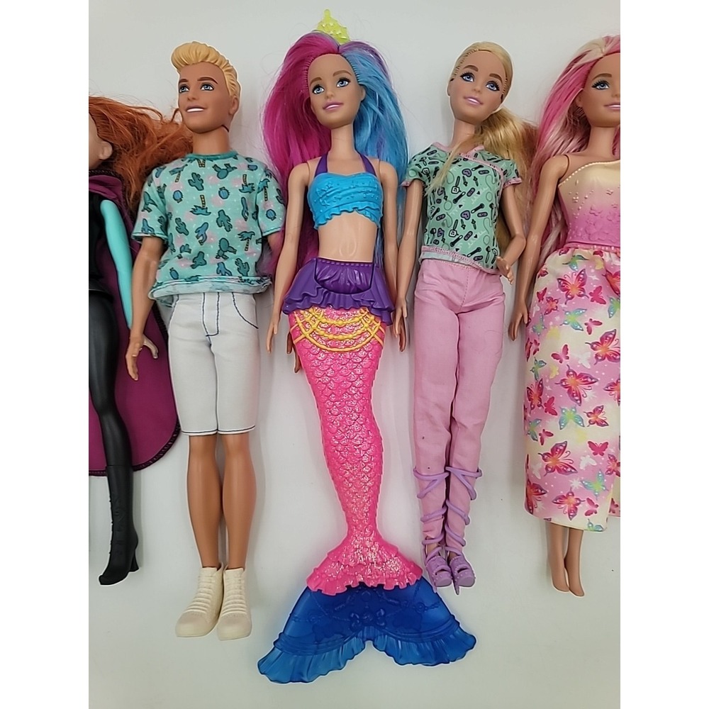 8 Various Barbie/other Fashion Doll Mixed Lot 2013 Anna Ken Mermaid African Amer - Picture 4 of 6